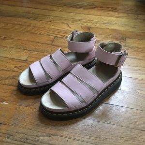 Pink Dr. Marten Sandals